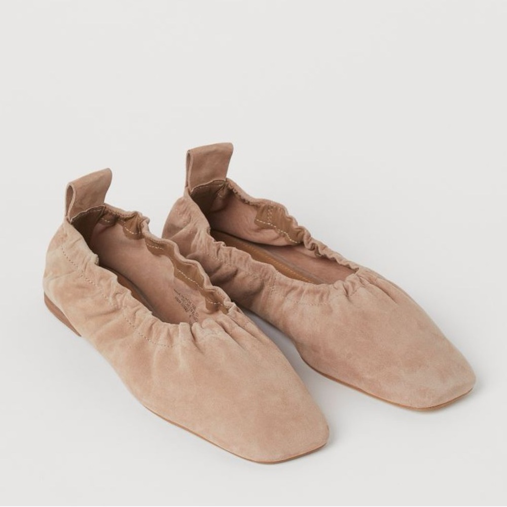 H&M Square Toe Suede Flats Size EU 42 or US 10